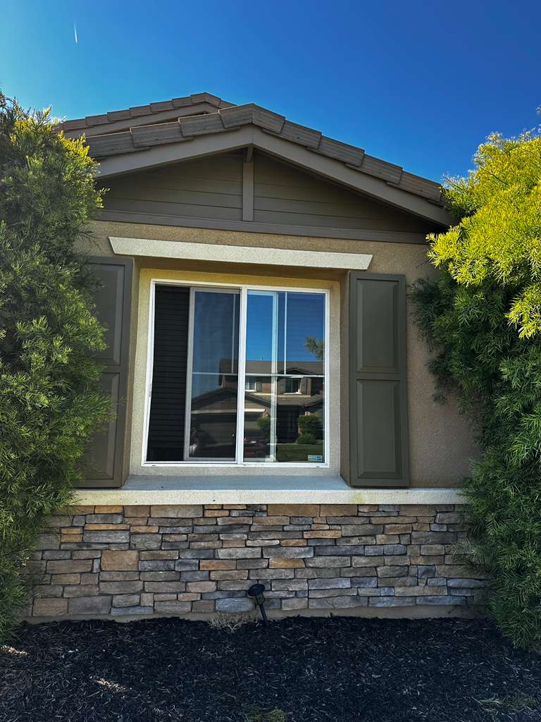 Decorative false shutters with fresh paint — Riverside, CA